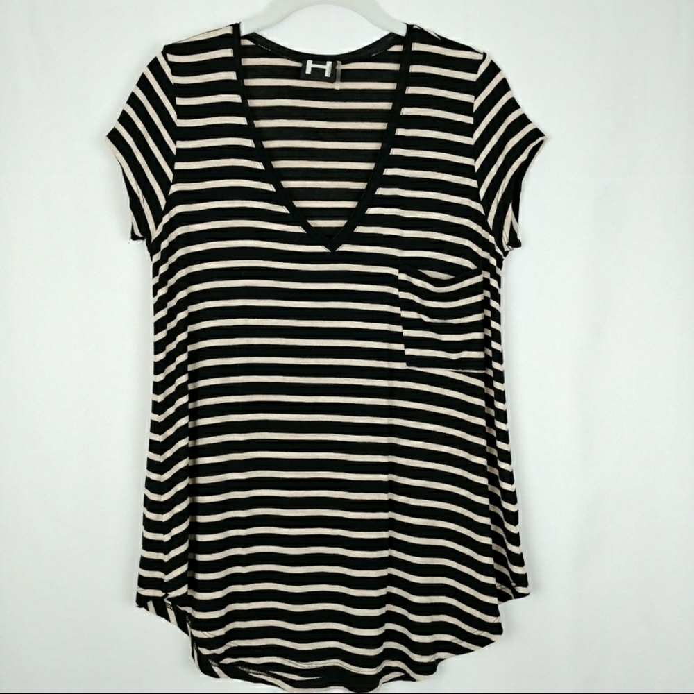 H by Bordeaux Striped Top